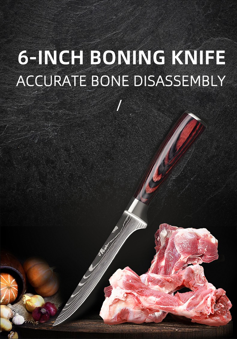 Stainless Chef kniv 8 tommer detail