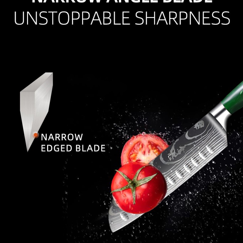 8-inch Damascus-pattern resin-handled chef's knife 5