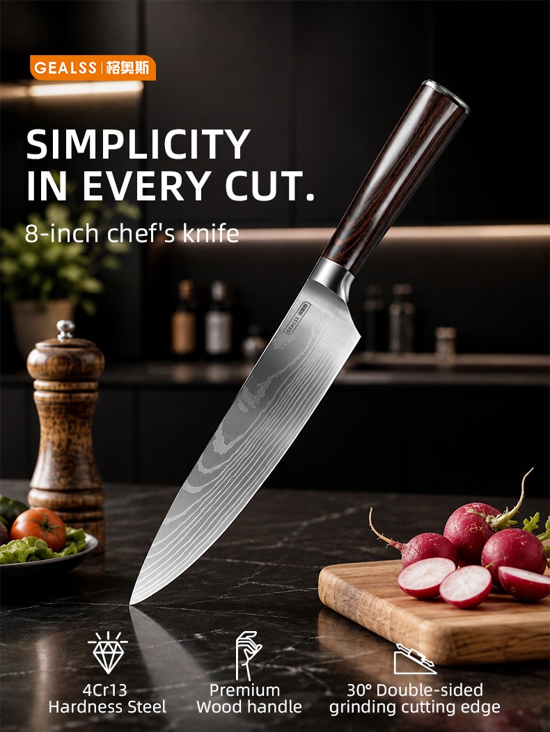 8-Inch Damascus Laser pattern Chef Knife of Kitchen 5