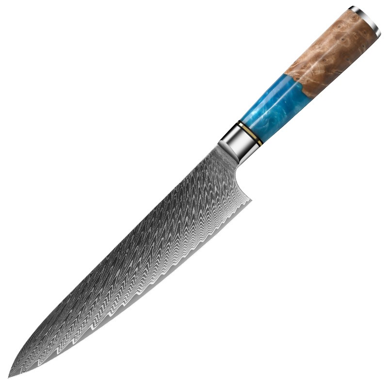 67 LAYERCOMPOSITE-STEELDamascus faca de chef de 8 polegadas