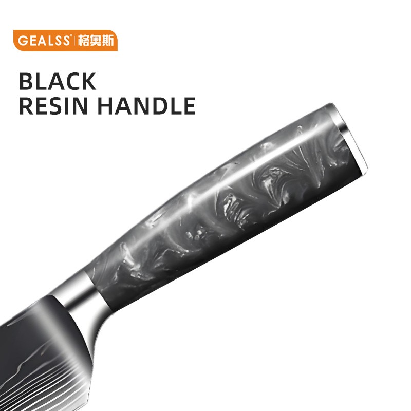 Cross border resin handle knife set of 10 pieces 4