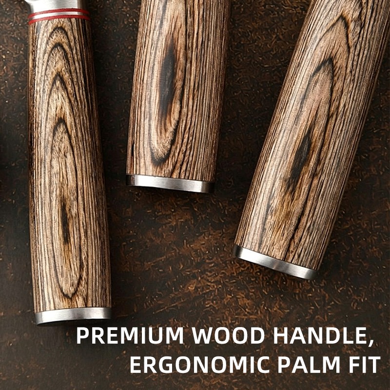 6‑Piece Hammered  Knife Set with all purpose Blades for home cooking 4
