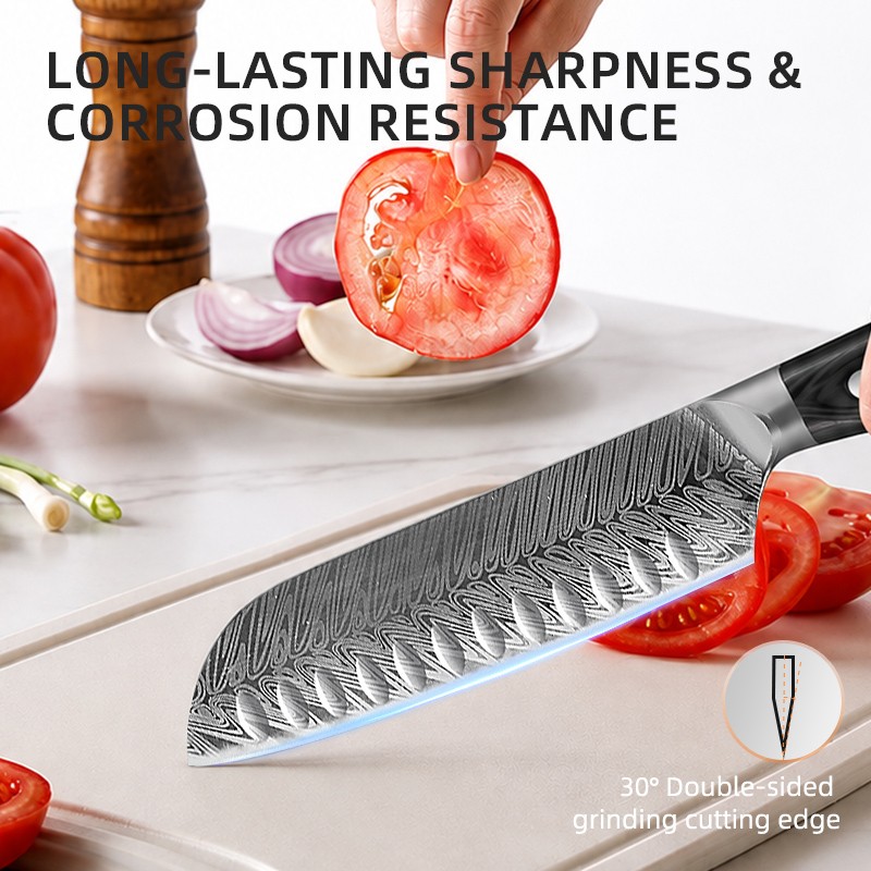 Dual Steel Bolsters of 10-Piece Kitchen Knife Set 3